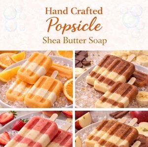 NEW! Hand Crafted Popsicle Shea Butter Soap 3oz